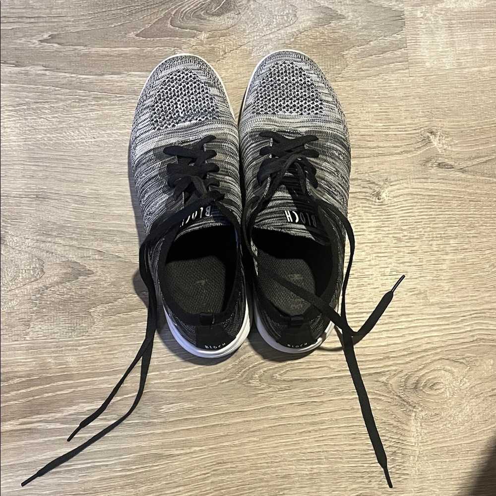 Bloch Black and White Knit Dance Sneakers